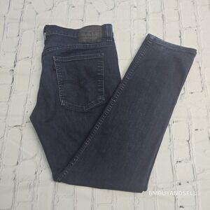 Levis 508 Regular Tapered Jeans Mens 36x32 Dark‎ Wash Indigo Denim Blue